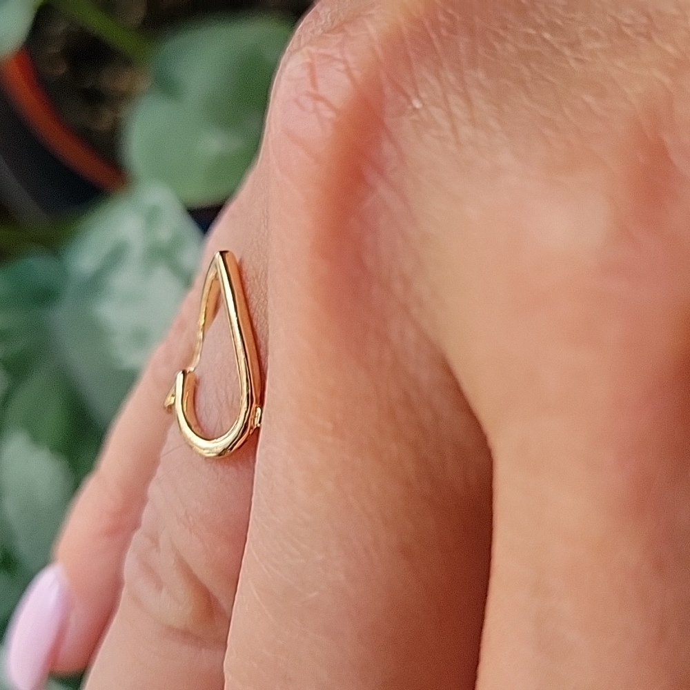 Open Heart Gold Tone Fashion Ring - Picture 5 of 10